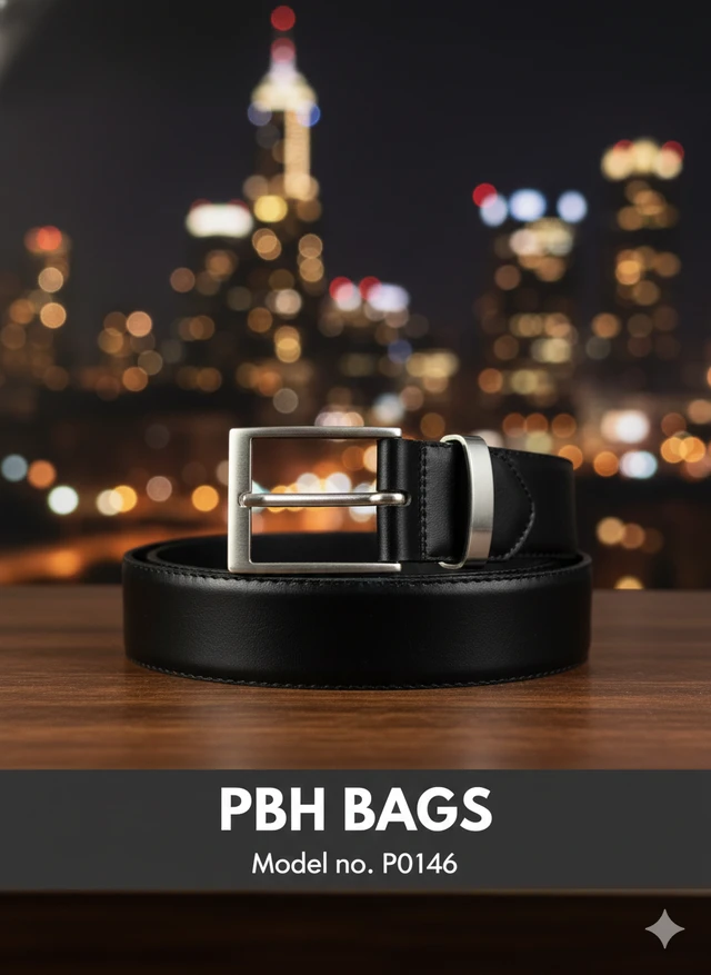 PBH BAGS P0147 Premium 1.25 Inches Leather Belt. - Woodsmoke