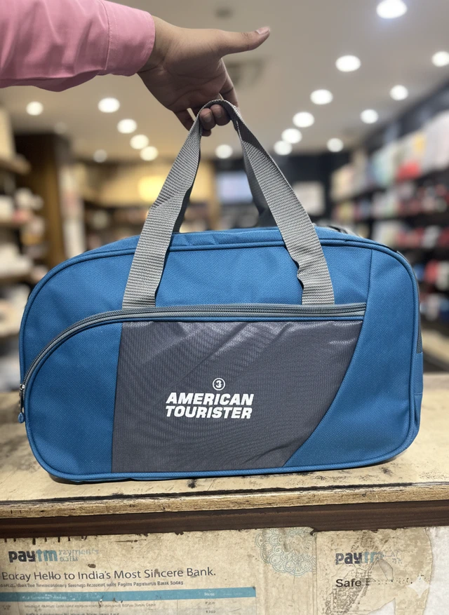 AMERICAN TOURISTER PBH p099 American Tourister Red & Black Duffel Bag 20*16*10 - Deep Sapphire, 20*16*10