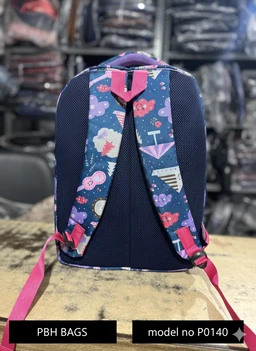 PBH BAGS P0140 Vibrant Multi-Compartment Kids' School Backpack with Ergonomic Padded Straps 18*14*8 - Blackberry, 18*14*8