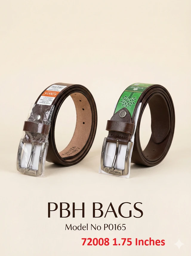 PBH Bags Wide Strap Brown Belt 1.75 Inches – Model P0165