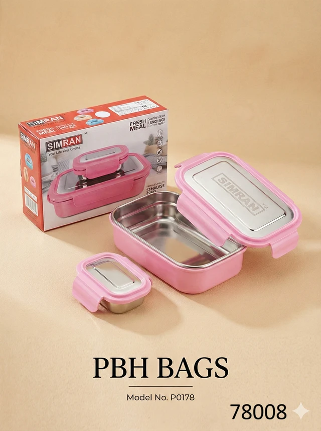 SIMRAN PBH BAGS / SIMRAN Stainless Steel Lunch Box (Model P0178) - Can Can