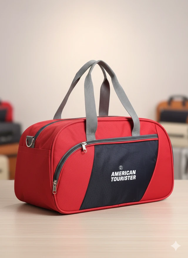 AMERICAN TOURISTER PBH p099 American Tourister Red & Black Duffel Bag 20*16*10 - Red, 20*16*10