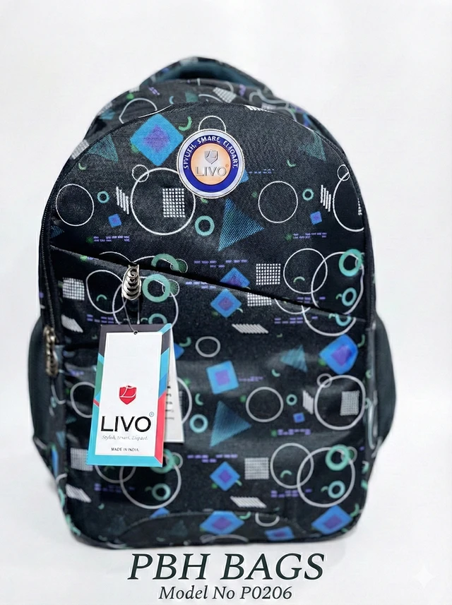 LIVO PBH P0206 18*14*8 The Geometric Trendsetter Backpack - Creole, 18*14*8
