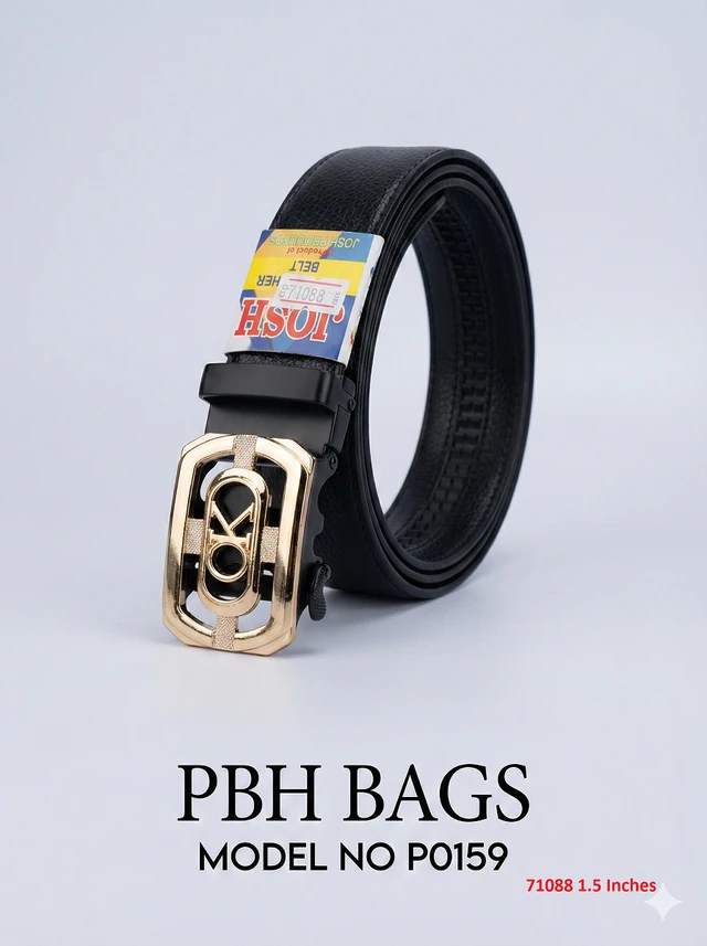 PBH BAGS Men's Luxury Gold-Tone Automatic Ratchet Belt – Model P0159 (1.5 Inch)