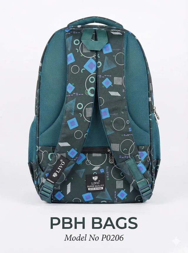 LIVO PBH P0206 18*14*8 The Geometric Trendsetter Backpack - Creole, 18*14*8