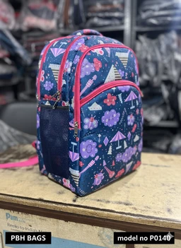 PBH BAGS P0140 Vibrant Multi-Compartment Kids' School Backpack with Ergonomic Padded Straps 18*14*8 - Blackberry, 18*14*8
