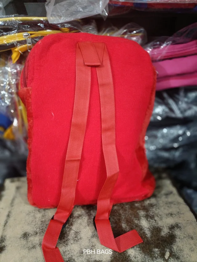 PBH P158 14*12*4 TEDDY BACKPACKS - 12*10*6, Alizarin Crimson