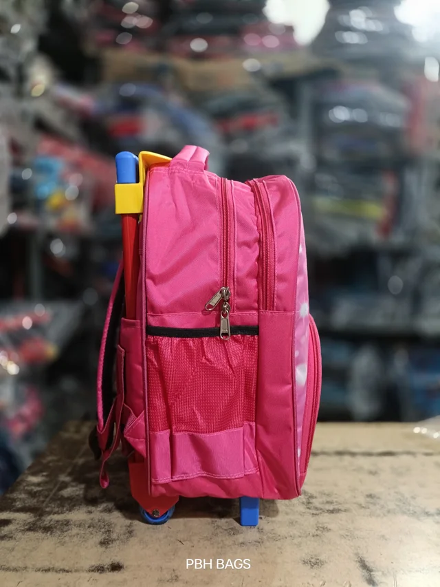 PBH P0168 WITH STAND PICTURE BACKPACK - 18*14*6, Fuchsia Pink