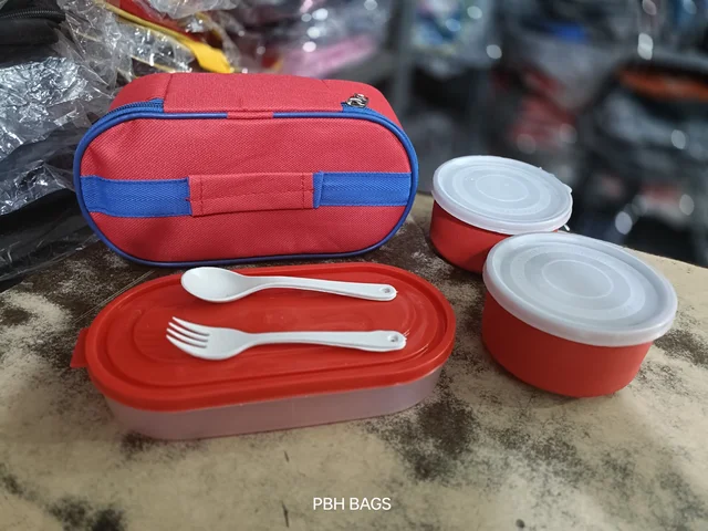 PBH P0172 10*8*4 Steel Lunch Box - Alizarin Crimson