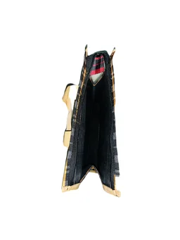 PBH p079 Matty Rubber Shopping Bags - 12*10*2 Inches, Gold