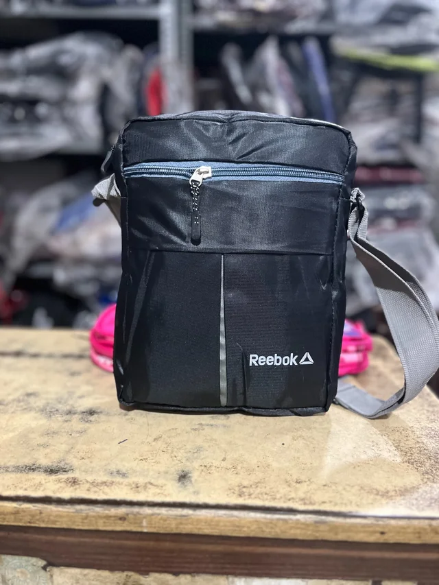 REEBOK PBH P061 Sporty Black Nylon Crossbody Bag 9*7*4 - Marshland, 9*7*4