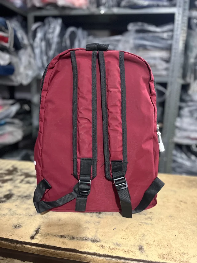 PBH P106 18*14*5 Fun & Functional Black Backpack with "Smile" Design Ladies Backpack - Burnt Maroon, 18*14*5