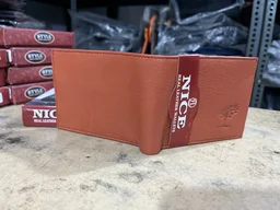 NICE "Nice" Real Leather Wallet / Gents Purse - Brown Bramble, 5*4