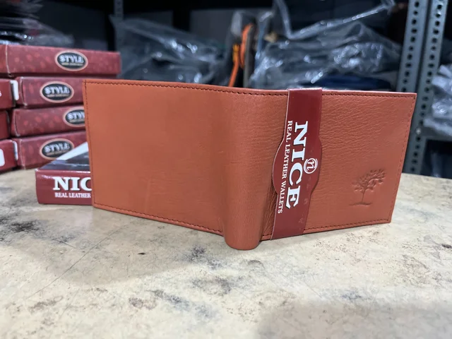 NICE "Nice" Real Leather Wallet / Gents Purse - Brown Bramble, 5*4