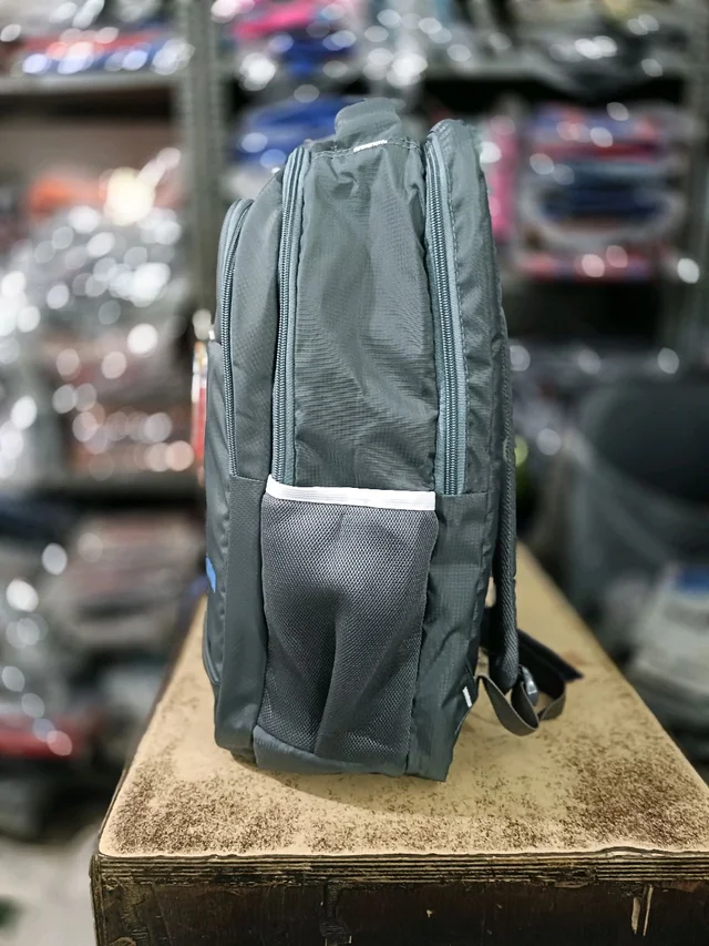 American Tourister Pbh AT P041 LAPTOP 18*14*6 SOFT POLYSTER WITH INNER POCKET LOWER PADDED BACKPACK - Silver, 18*14*6