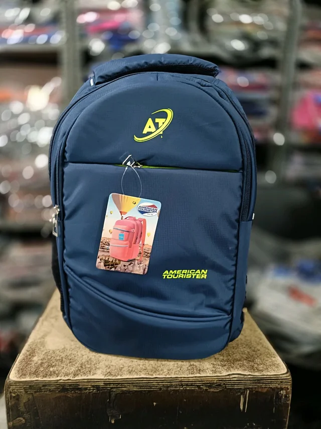 American Tourister Pbh AT P041 LAPTOP 18*14*6 SOFT POLYSTER WITH INNER POCKET LOWER PADDED BACKPACK - Cornflower Blue, 18*14*6