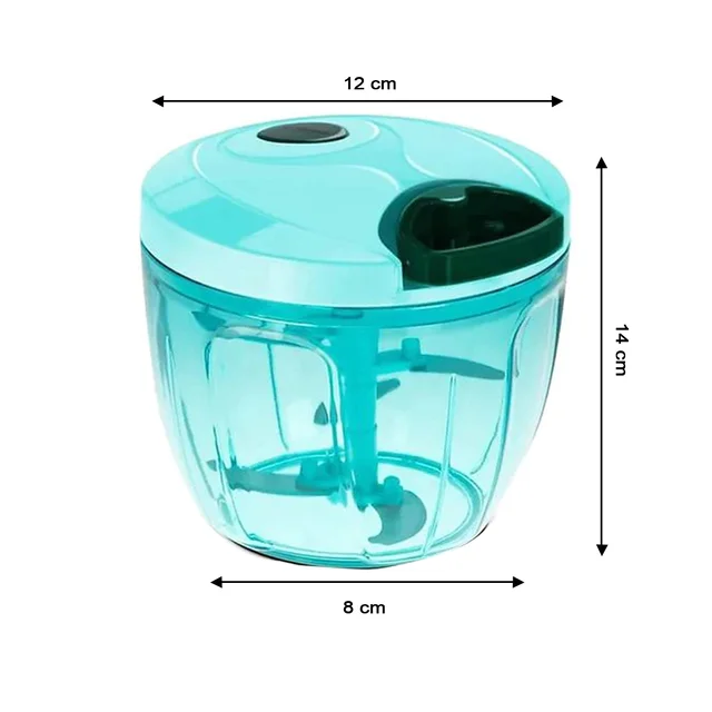 0065 Manual Stainless Steel Compact Extra Sharp Hand Held Vegetable Chopper/Slicer with 5 Blades (750 ml) - 0.495 kgs, India