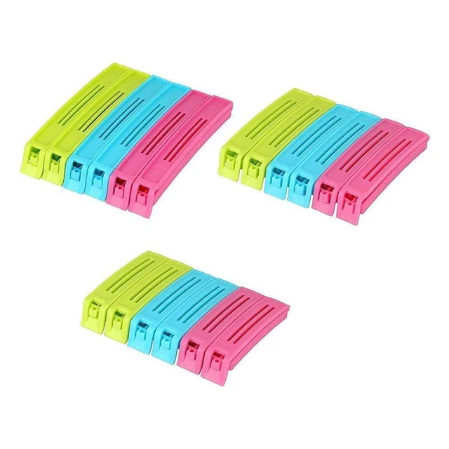 0105 Plastic Snack Bag Clip Sealer Set (18 Pcs, Multicolour) - 0.093 kgs, India