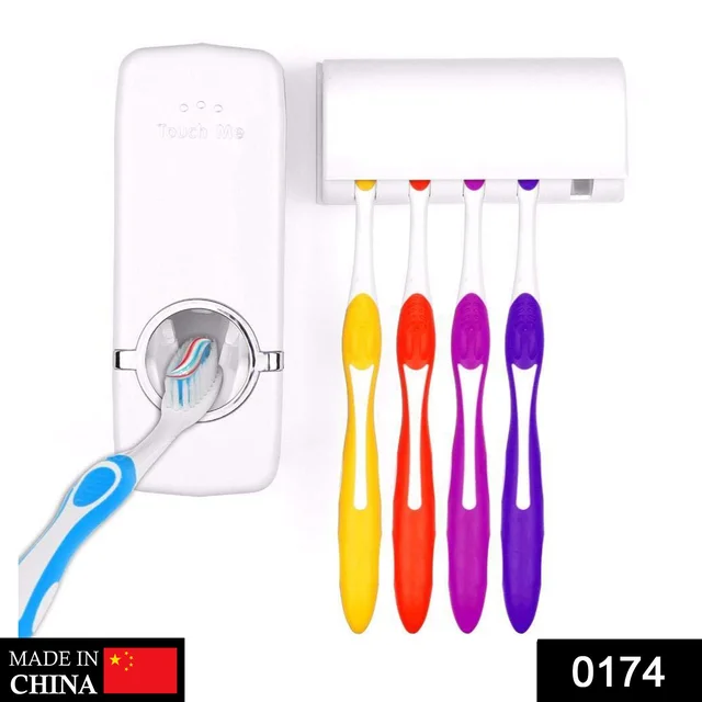 0174 Toothpaste Dispenser & Tooth Brush Holder - 0.269 kgs, China