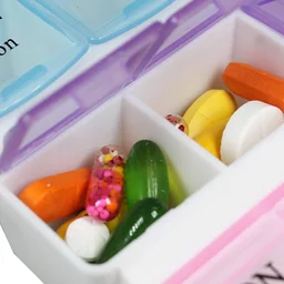 0383 Pill Case- 4 Row 28 Squares Weekly 7 Days Tablet Box Holder Medicine Storage Organizer Container - 0.103 kgs, China
