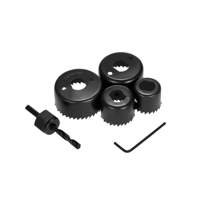 0433 Hole Saw Set Drill Bit set 32mm/38mm/44mm/54mm (6 pcs) - 0.191 kgs, China