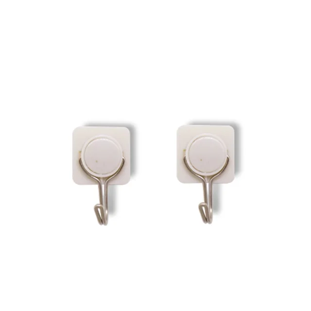 0499 Multipurpose Strong Small Stainless Steel Adhesive Wall Hooks(2pc) - 0.093 kgs, China
