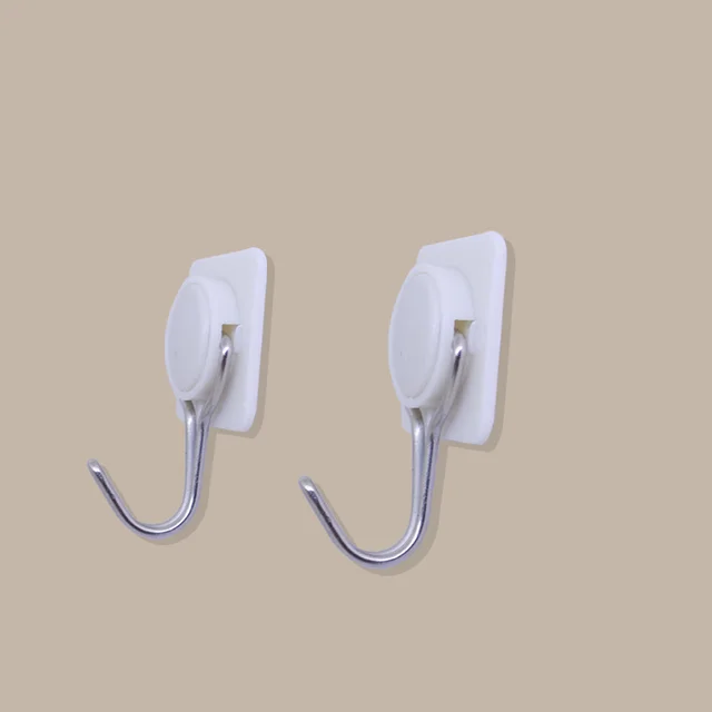 0499 Multipurpose Strong Small Stainless Steel Adhesive Wall Hooks(2pc) - 0.093 kgs, China