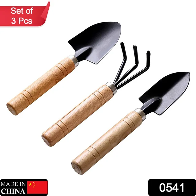 0541 Small sized Hand Cultivator, Small Trowel, Garden Fork (Set of 3) - 0.09 kgs, China
