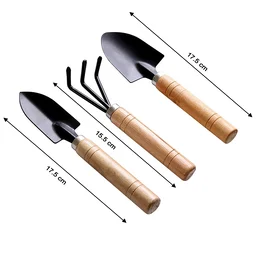 0541 Small sized Hand Cultivator, Small Trowel, Garden Fork (Set of 3) - 0.09 kgs, China