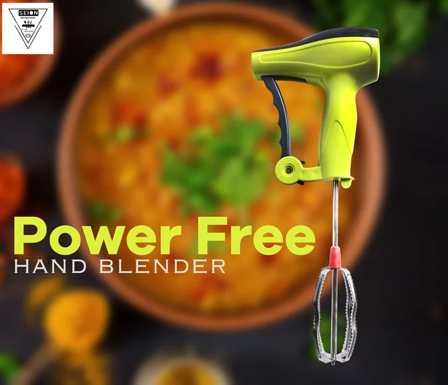 0723 Power-Free Manual Hand Blender With Stainless Steel Blades - 0.455 kgs, India