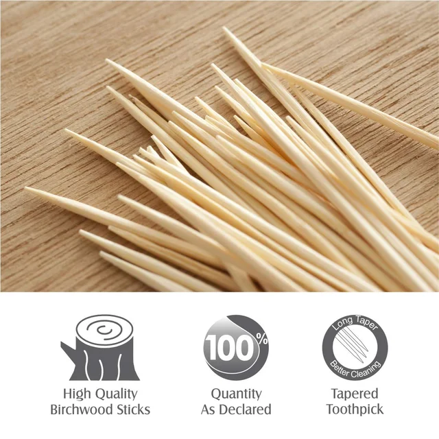 0834 Wooden Toothpicks with Dispenser Box - 0.026 kgs, China