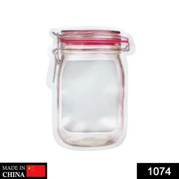 1074 Reusable Airtight Seal Plastic Zipper (500ml) - 0.106 kgs, China