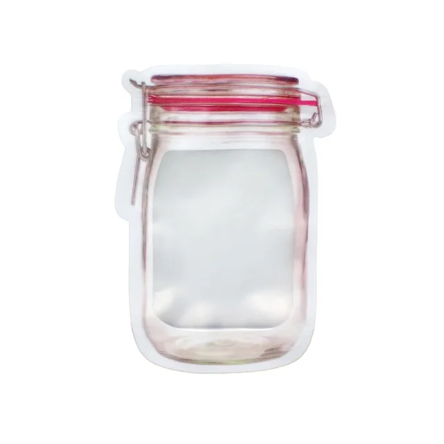 1074 Reusable Airtight Seal Plastic Zipper (500ml) - 0.106 kgs, China