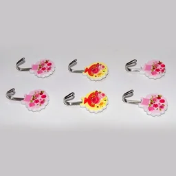 1112 Multipurpose Self Adhesive Plastic Wall Hooks - 6 pcs - 0.075 kgs, China