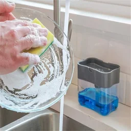 1264 2-in-1 Liquid Soap Dispenser on Countertop with Sponge Holder - 0.3 kgs, India