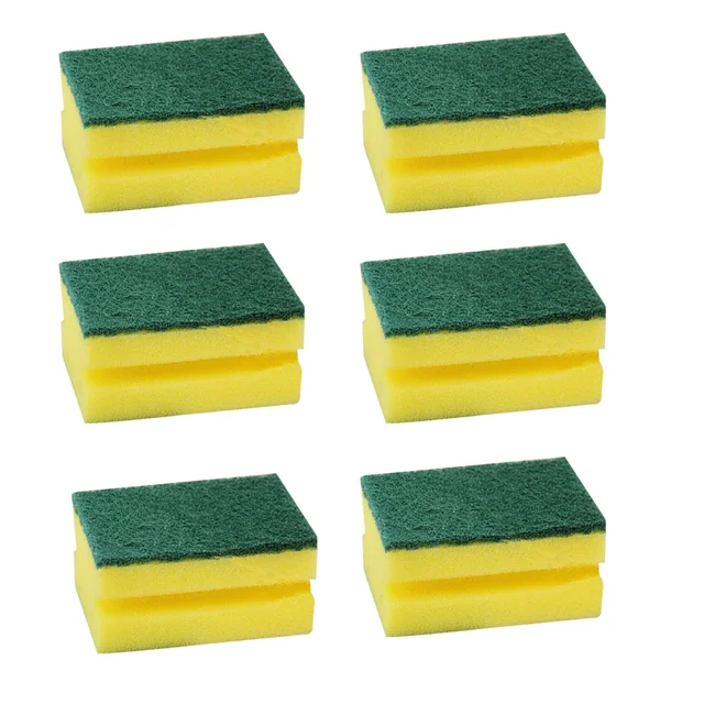 1429 Scrub Sponge 2 in 1 PAD for Kitchen, Sink, Bathroom Cleaning Scrubber (6 pc) - 0.35 kgs, India