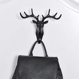 1743 Deer Head Self Adhesive Wall Door Hook Hanger - 0.15 kgs, India