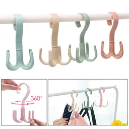 1744 360 D Rot 4 Claws Hook used in hanging and supporting various types of stuffs and items etc. - China, 0.35 kgs