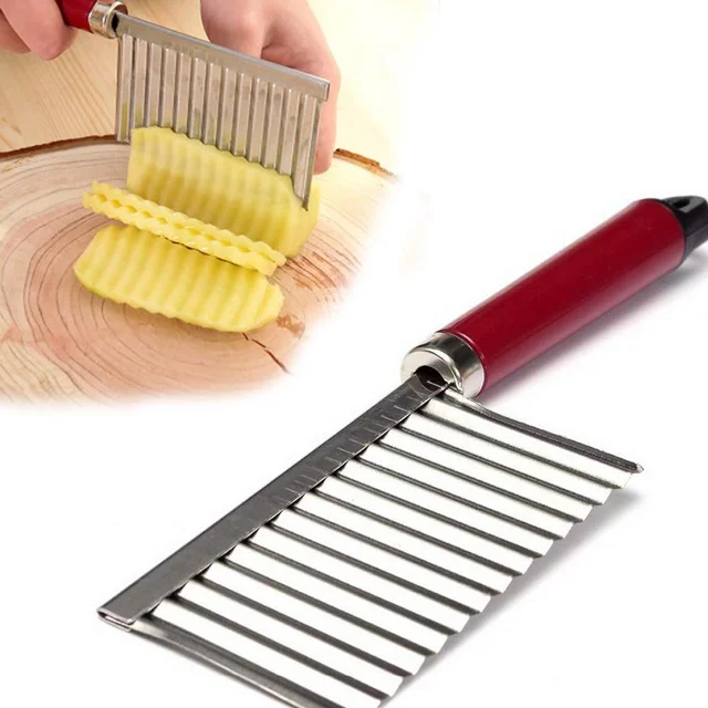 2007_Crinkle Cut Knife Potato Chip Cutter With Wavy Blade French Fry Cutter - 0.059 kgs, China