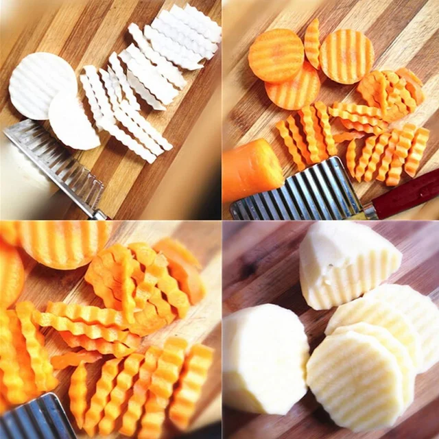 2007_Crinkle Cut Knife Potato Chip Cutter With Wavy Blade French Fry Cutter - 0.059 kgs, China