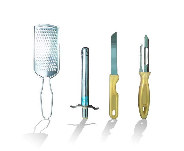 2030 4In1 Combo - Stainless Steel Kitchen Lighter, Knife, Peeler and Smooth Grater - 0.306 kgs, India