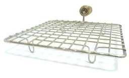 2086 Stainless Steel Roaster Papad Jali with Wooden Handle - 0.651 kgs, India