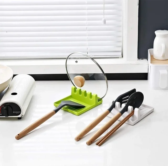 2121 Multi-Functional Spatula Holder/Rest for Kitchen Utensils (Parrot colour) - 0.1 kgs, India