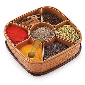 2198 Masala Rangoli Box Dabba for keeping Spices - 0.65 kgs, India