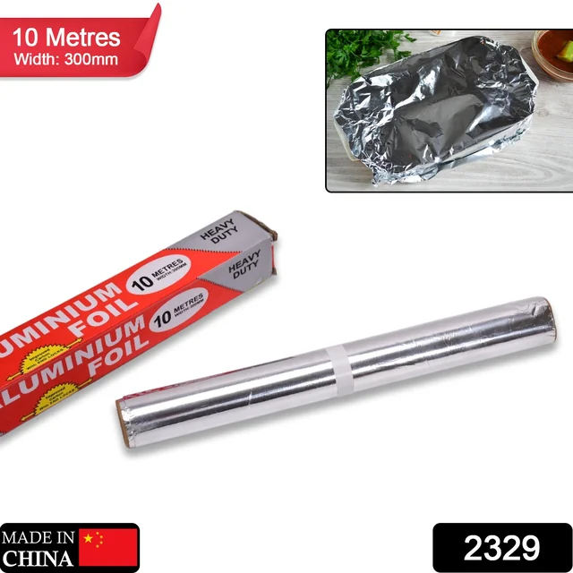2329 Aluminum Foil Roll Heavy Duty Non Stick Thick Aluminum Foil Sheet Baking Grilling Tool (10mX300mm) - 0.17 kgs, China