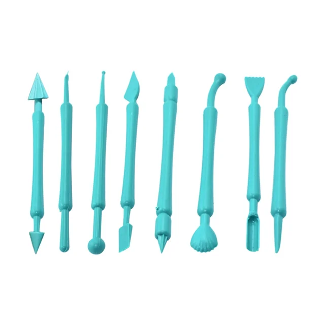 2473 Fondant Cake Decor Flower Sugar Craft Modelling Tools Clay Mould (8PC-Set) - 0.058 kgs, India