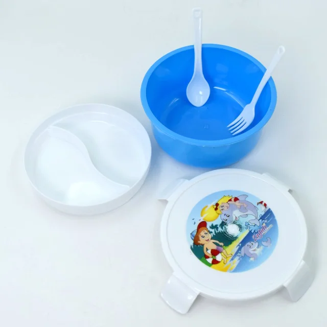 2746 Round Shaped Lunch Box For Storing And Serving Food Stuffs And Items. - 0.415 kgs, India