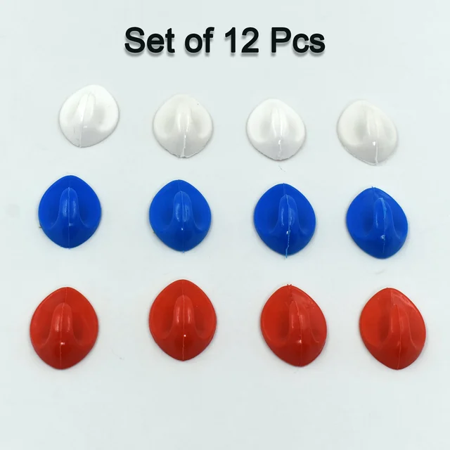 4842 12Pc Plastic Adhesive Hooks For Placing On Wall Surfaces In Order To Hang Various Stuffs And Items. - 0.128 kgs, China