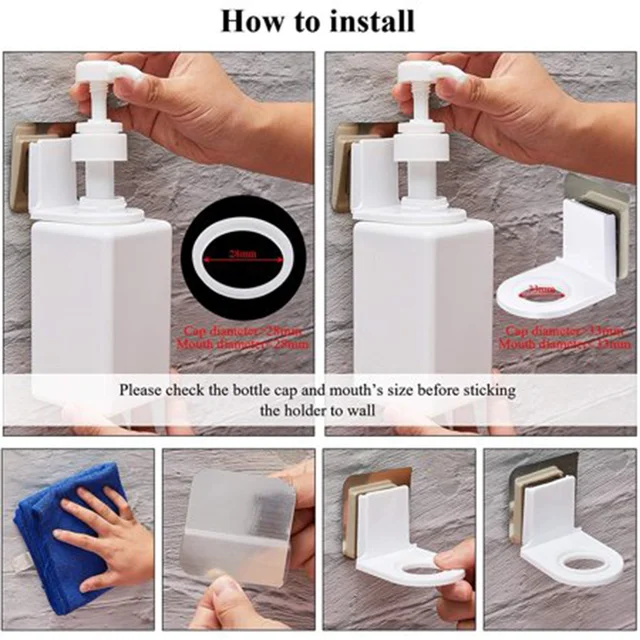 6166 6 Pc Shampoo Holder Hook For Holding Shampoo Bottles Easily. - 0.25 kgs, India