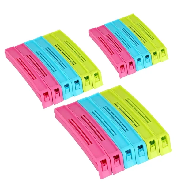 7028 Multipurpose Food Snack Plastic Bag Clip Sealer (Multicolor) -18pc - 0.092 kgs, India